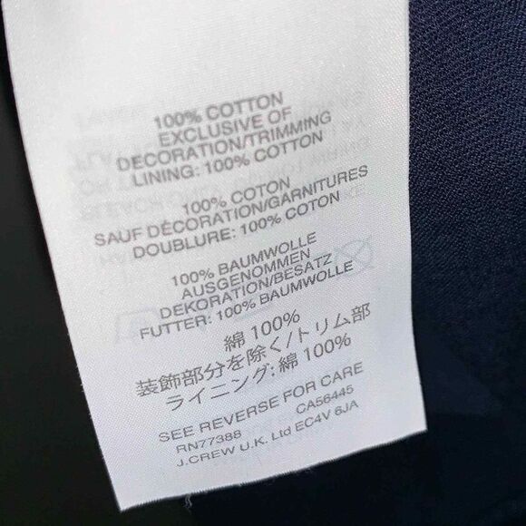 J Crew V-Neck Embroidered Top Women’s Small Blue Pullover Short Sleeve Bohemian - Picture 5 of 6